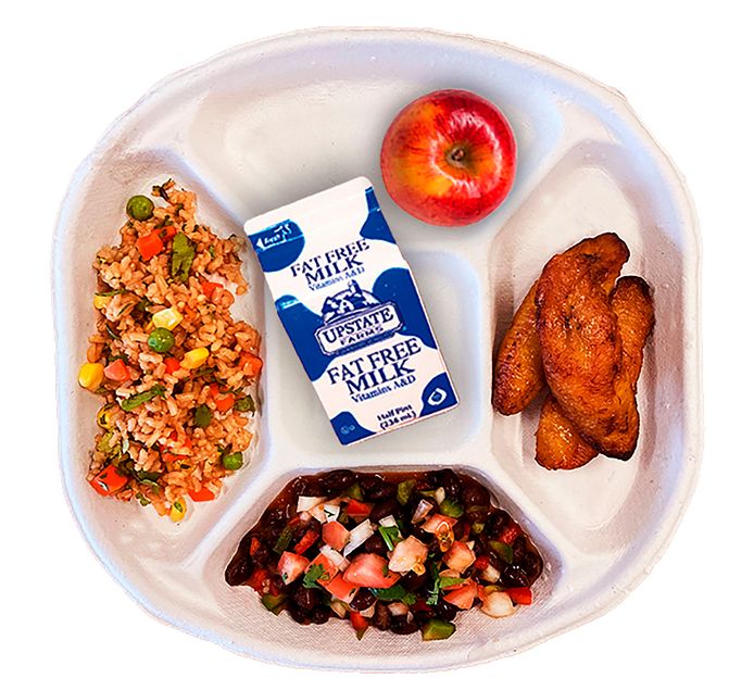Groenten, salade, vega-taco's en kikkererwtenwraps in plaats pizza en vlees van onbekende herkomst. Dat is wat New York City Department of Education voortaan laat serveren bij openbare scholen.