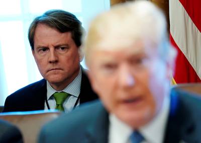 Juridisch topadviseur Don McGahn neemt ook afscheid van Witte Huis