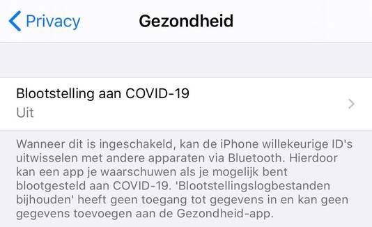 De functie staat standaard uit in iOS.