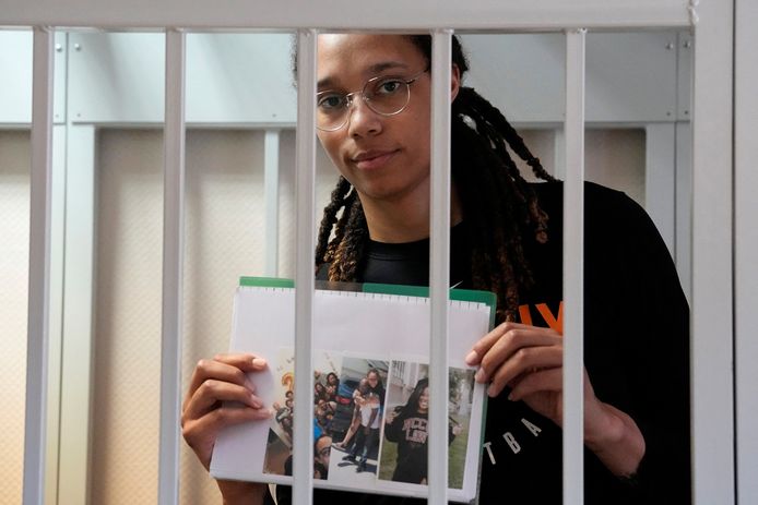 Brittney Griner in haar cel.