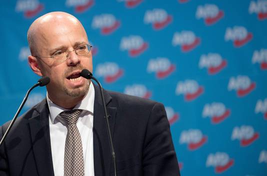 Partijbestuurder en voorzitter van de AfD in Brandenburg Andreas Kalbitz.