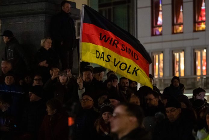 Afgelopen maandag organiseerde Pegida een anti-migratie betoging in Dresden.