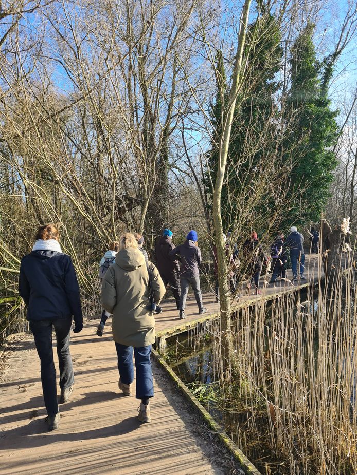 Leerlingen van het Sint-Janscollege in de Bourgoyen-Ossemeersen