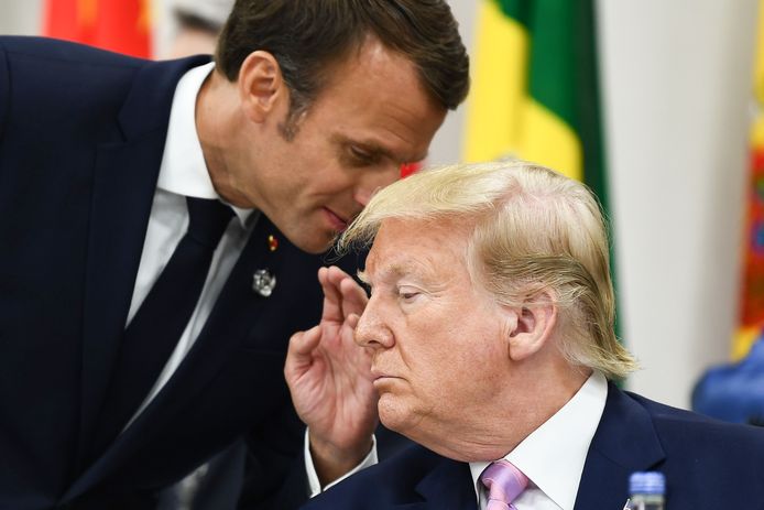 Emmanuel Macron en Donald Trump.
