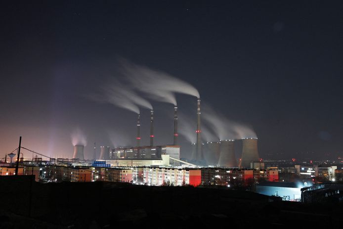 De kolencentrale in de Noord-Chinese stad Zhangjiakou.