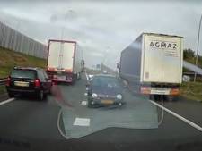 Spookrijder veroorzaakt chaos op snelweg, dashcam legt levensgevaarlijke actie vast