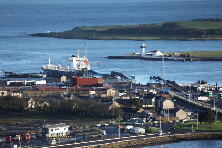 De haven van Larne, Noord-Ierland Beeld AP