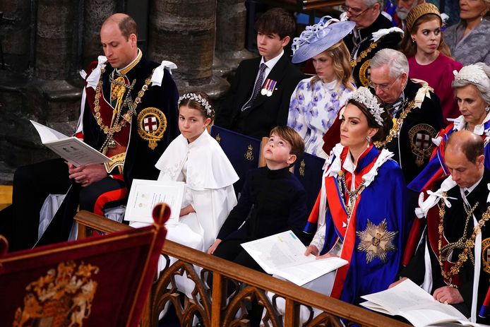 Prince Louis enjoyed the ceremony with his sister Charlotte.