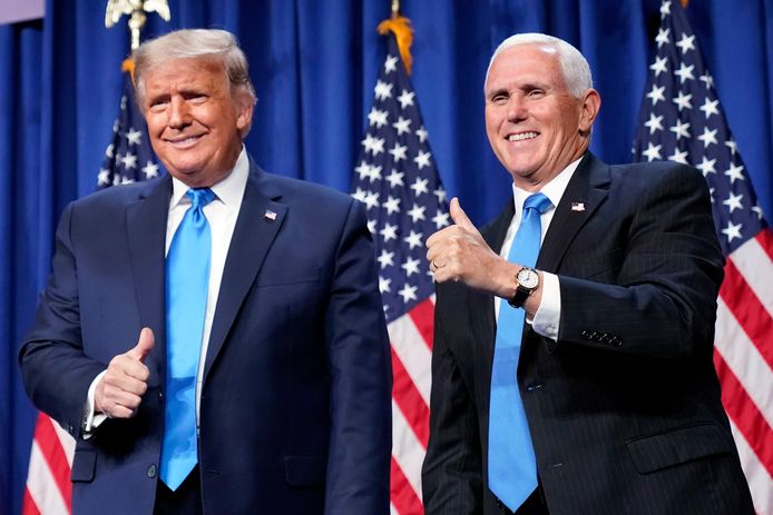 President Trump en zijn zeer conservatieve vicepresident Mike Pence.