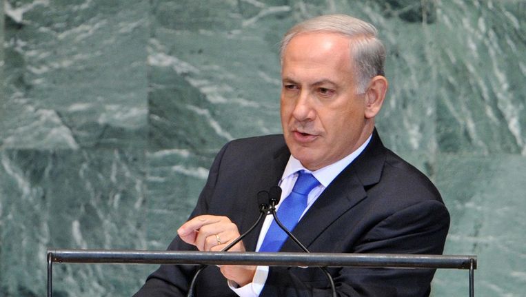 Benjamin Netanyahu, vandaag in New York. Beeld epa