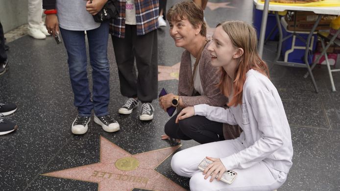 Jolanda and Guyana at the Hollywood Walk of Fame