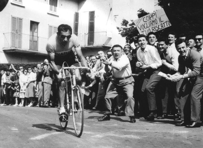 Wielerlegende Fausto Coppi won onder meer twee keer de Tour en vijfmaal de Giro.