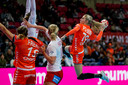 Polman in actie op het WK handbal in 2019.