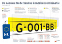 Het nieuwe Nederlandse kenteken: G-001-BB