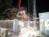 Zendmast in brand in centrum van Nuenen