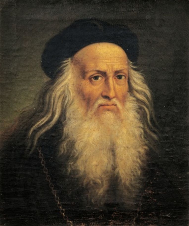 Portret van Leonardo da Vinci, door Lattanzio Querena (1768-1853). Beeld Getty Images/DeAgostini