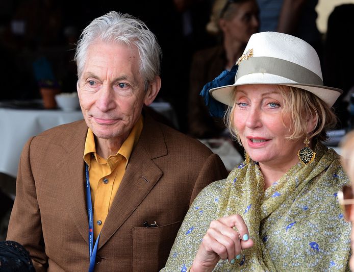 Charlie Watts en zijn vrouw Shirley.