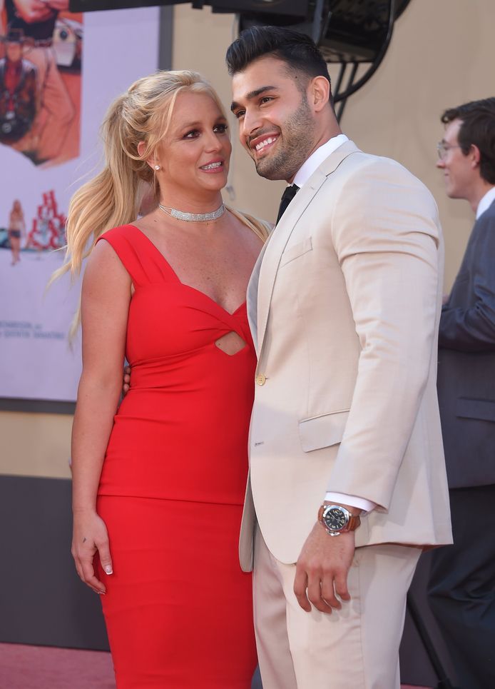 Britney Spears en Sam Asghari verschenen samen op de rode loper.