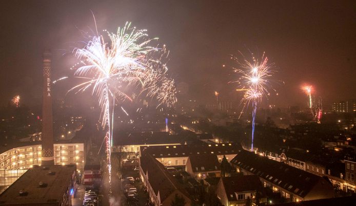 Vuurwerk boven Hoogvenne.