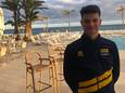 Milan Fretin op het terras van Hotel Cap Negret in Altea: hij begint eind deze maand aan z'n eerste profseizoen.
