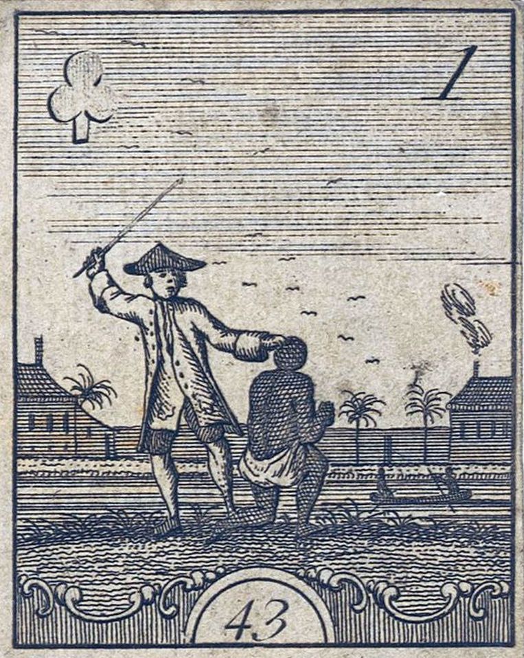 Loterijbriefje en speelkaart in Rotterdam. Beeld Collectie Atlas van Stolk