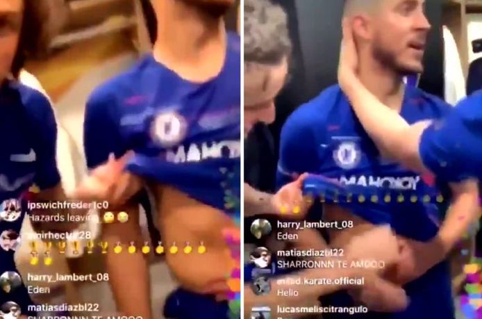 David Luiz lachte op zijn Instagram na de gewonnen Europa League-finale nog met de 'zwembandjes' van Hazard.