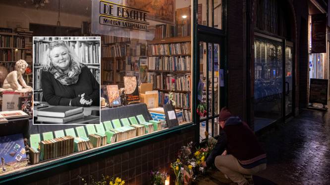 Kleurrijke Anne-Marike overlijdt plotseling, kaarsjes en bloemen bij haar antiquariaat vertellen hoe geliefd ze was 