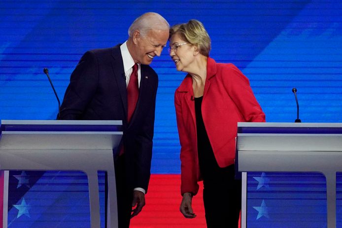 Joe Biden en Elizabeth Warren