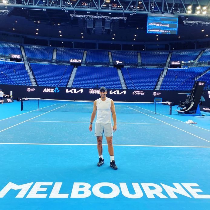 Rafael Nadal in Melbourne.