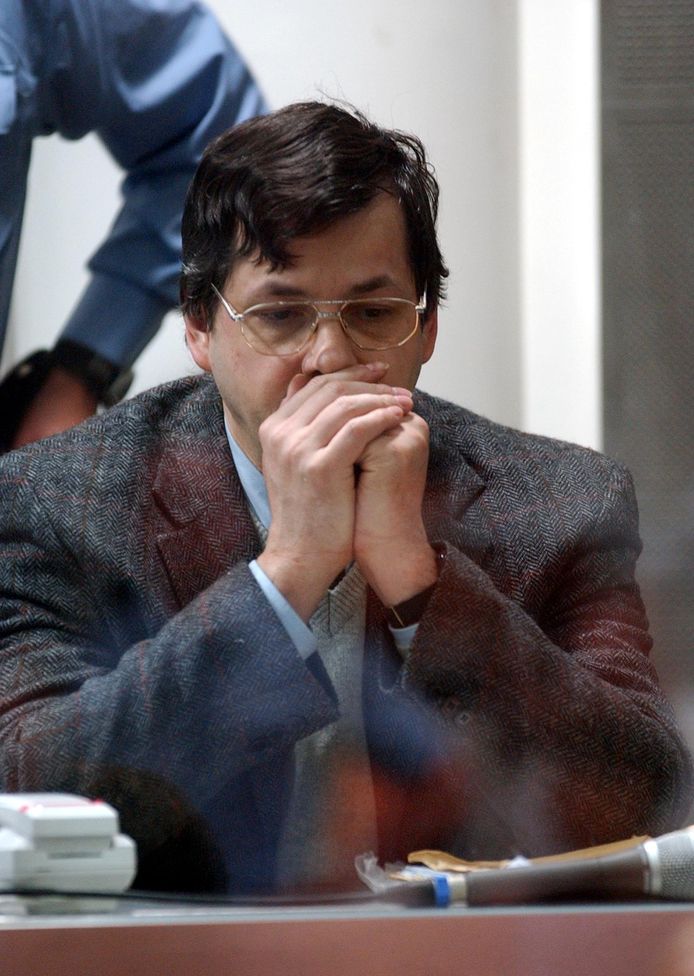 Dutroux tijdens een zitting in 2004.