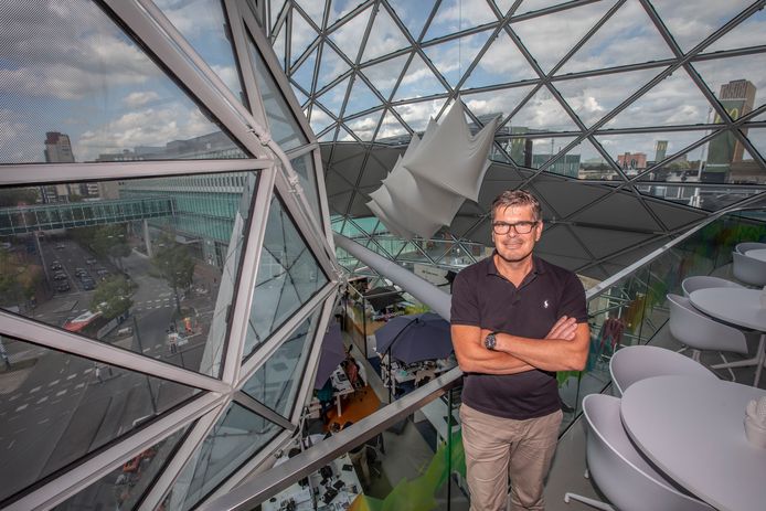 Walter van de Wege zit met Happy Horizon nog in de Blob in Eindhoven. Volgend jaar verhuist het bedrijf naar het voormalige V&D-gebouw in de stad.