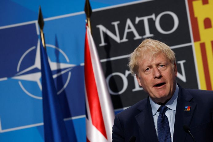 Boris Johnson lors du dernier sommet de l'OTAN à Madrid, en juin 2022.
