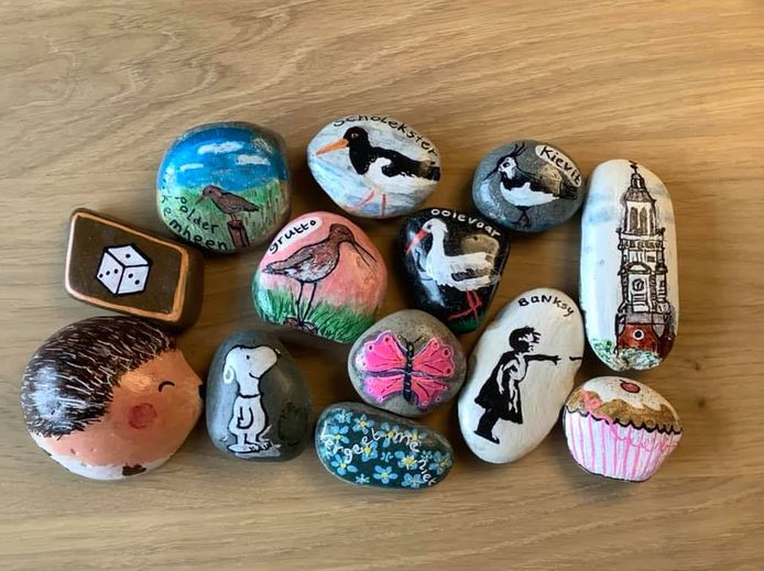 Beschilderde steentjes op bijzondere plekken: nieuwe 'Happy Stones' rage verovert nu ook Nijkerk | Amersfoort | AD.nl