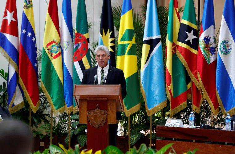 De Cubaanse president Miguel Diaz-Canel. Beeld EPA