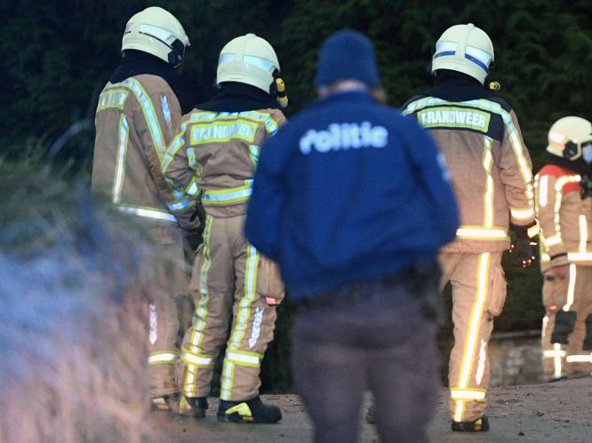 Pompiers houden brandweeroefeningen in Kursaal Blanden