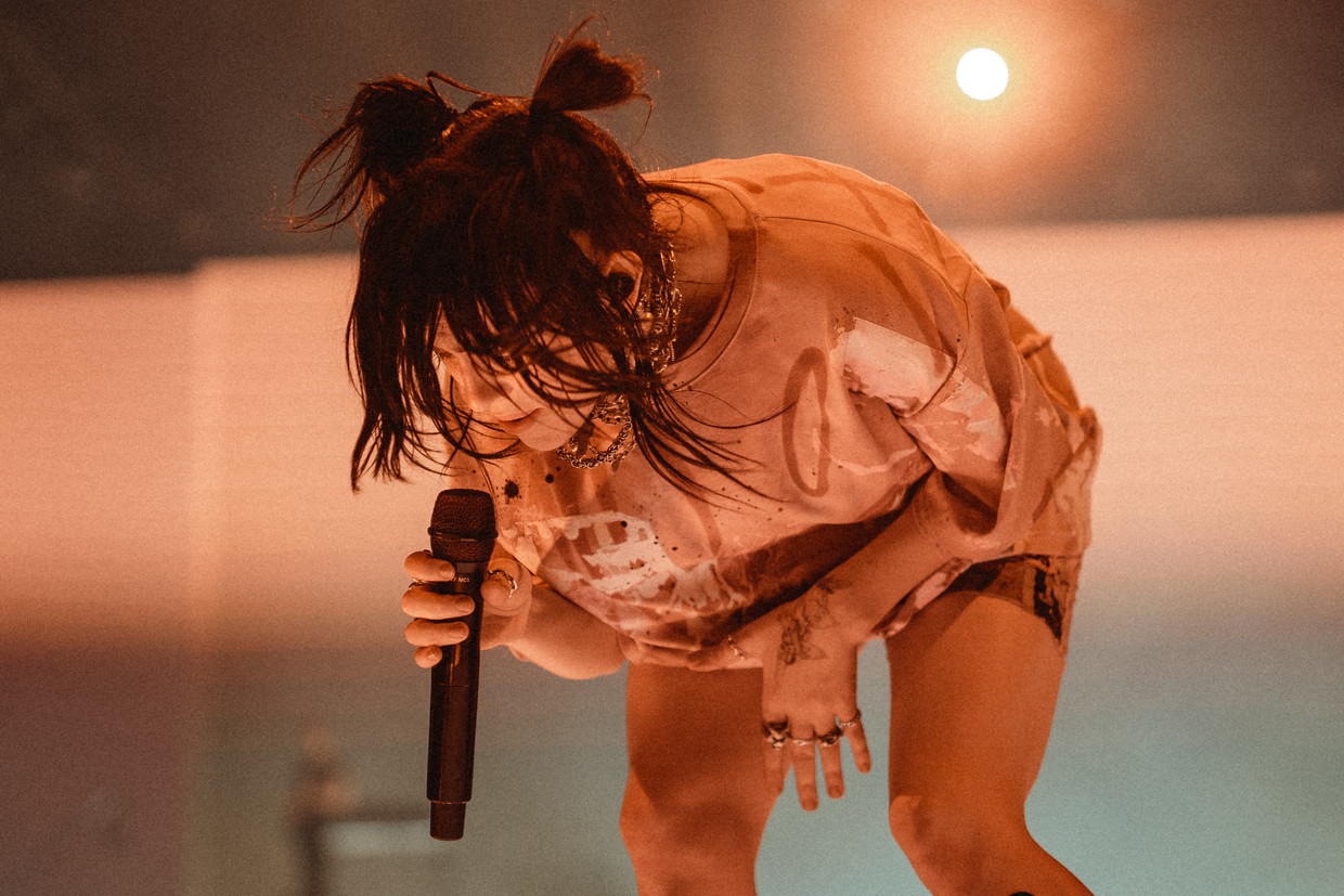 Billie Eilish in het Sportpaleis. Beeld Matty Vogel