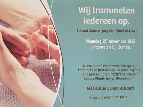 Ouderen protesteren maandag luid voor behoud De Rijnhoven