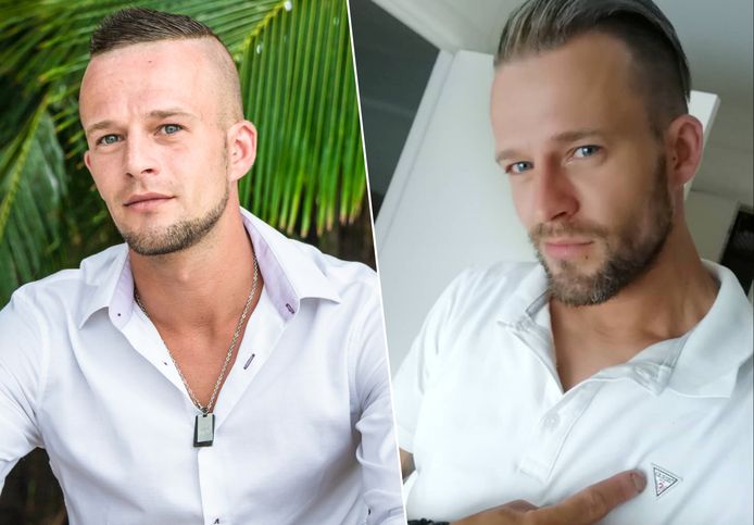 Tim Wauters tijdens z'n deelname aan 'Temptation Island' in 2018 en nu.