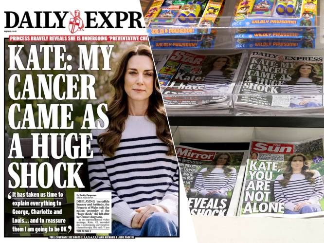 “De prinses van Wales heeft kanker”: zo zien de voorpagina’s van de Britse kranten eruit vanochtend