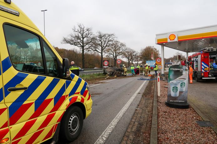Op de A59 in Heesch ging het fout.