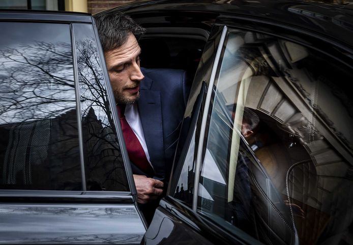 CDA-leider Wopke Hoekstra op het Binnenhof na afloop van de wekelijkse ministerraad.