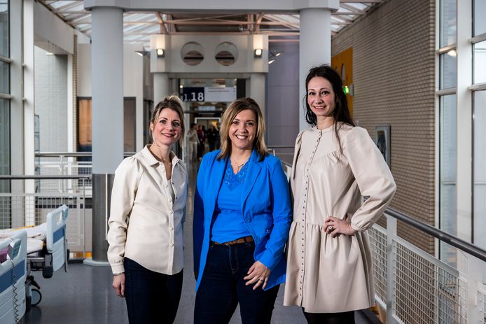Welk thuiszorgteam kan er nog cliënten bij hebben? Dat is een van de vragen waarop Jorien Westen, Nicole Viscer en Marleen Engelbertink (vlnr) direct antwoord willen hebben.