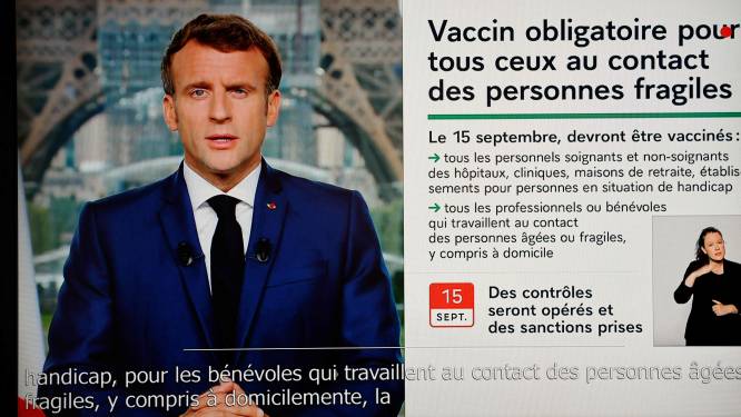 Vaccination obligatoire pour le personnel de santé, extension du pass sanitaire: les annonces d’Emmanuel Macron