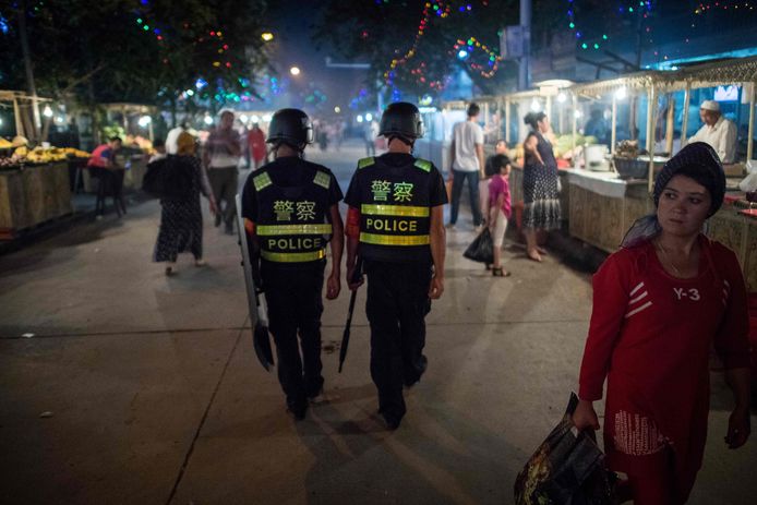 Politie in Xinjiang, China. Foto ter illustratie.