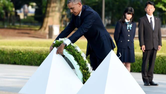 Obama als eerste Amerikaanse president in Hiroshima