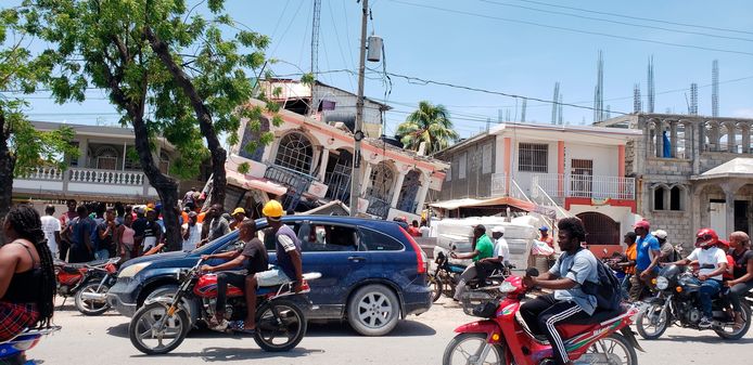 De schade na de zware aardbeving in Haïti.