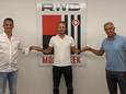 voetbal
Julien Gorius samen met ex-voorzitter van RWD Molenbeek, Thierry Dailly (r), destijds bij zijn aanstelling  bij de Brusselse club.