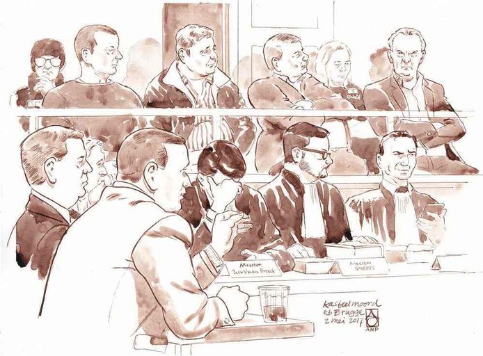 Archief: (V.l.n.r.) Hoofdverdachten Roy L., Evert de C., Pierre S. en Andre G.