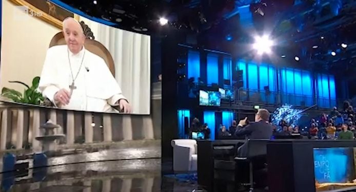 Le pape est apparu pour la première fois dans un talk-show italien.