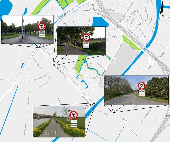 Vier wegen worden afgesloten in de spits om sluipverkeer tegen te gaan.